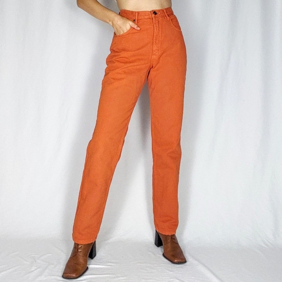 SOLD 90s vintage buckle back straight leg jeans - Picture 2 of 4